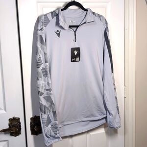 MACARON Naryn Gray  Quarter-Zip Shirt Size XL Men's NEW